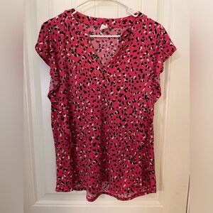 Sew In Love Dot Print Top